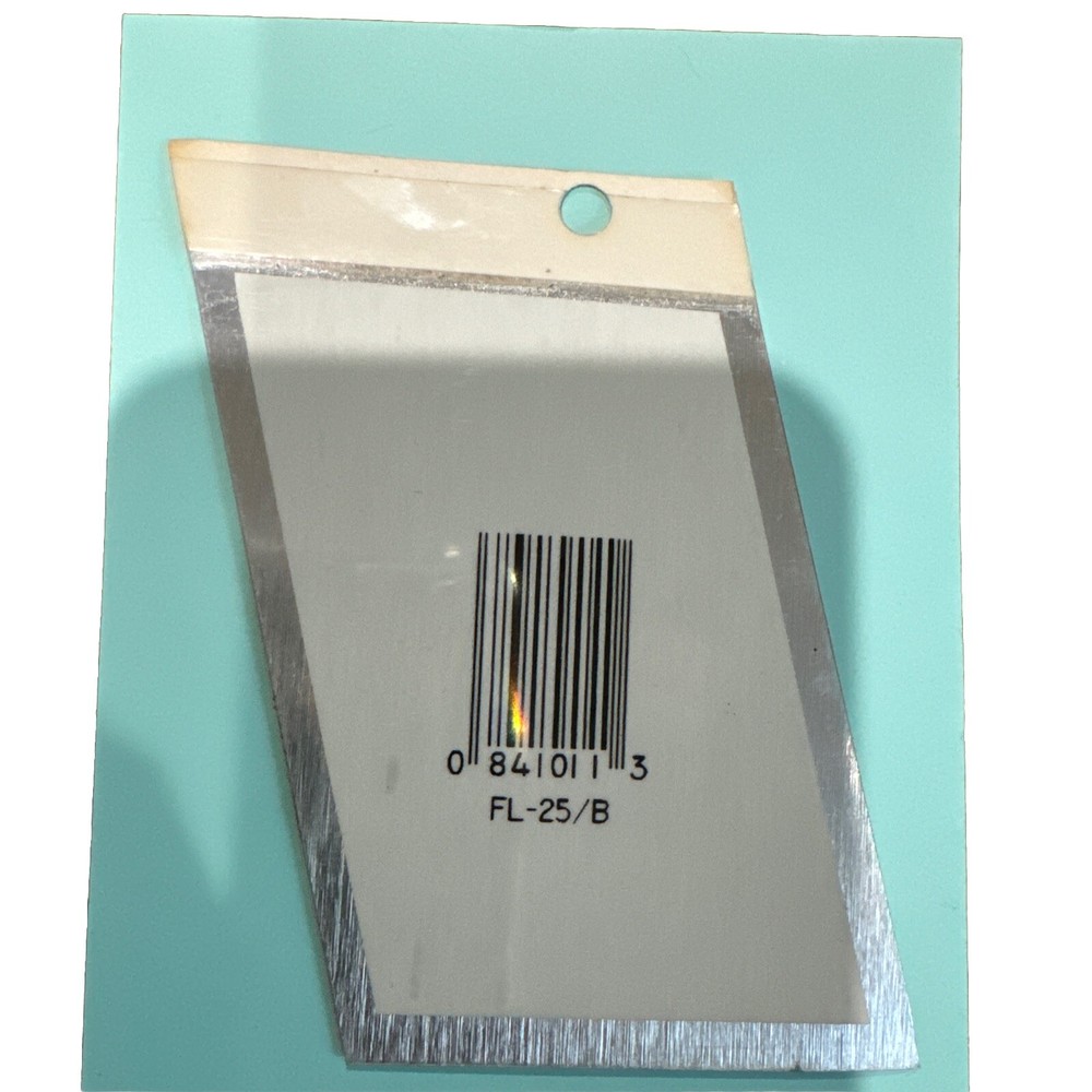 Self adhesive Reflective “B” letter chrome 2/12”X4”