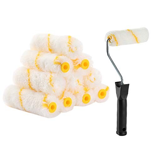 Bates- Paint Rollers, 4 inch Paint Roller 4 inch Paint Roller+10 Covers White