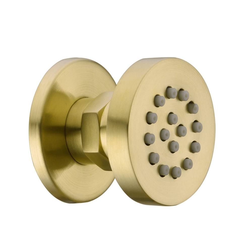 Solid Brass Body Spray Shower Jet - Round Massage Side Sprayer Spa System Sho...