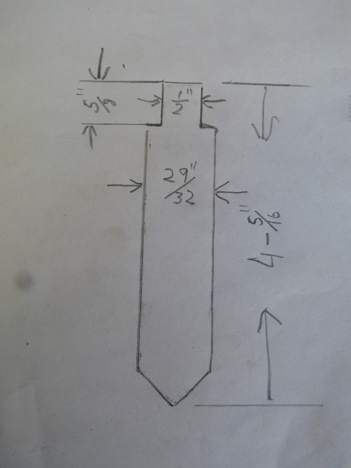 10" L Press Brake 90° Forming Angle Die Block Punch 1/2" Tang 4-5/16" H 1" Thick
