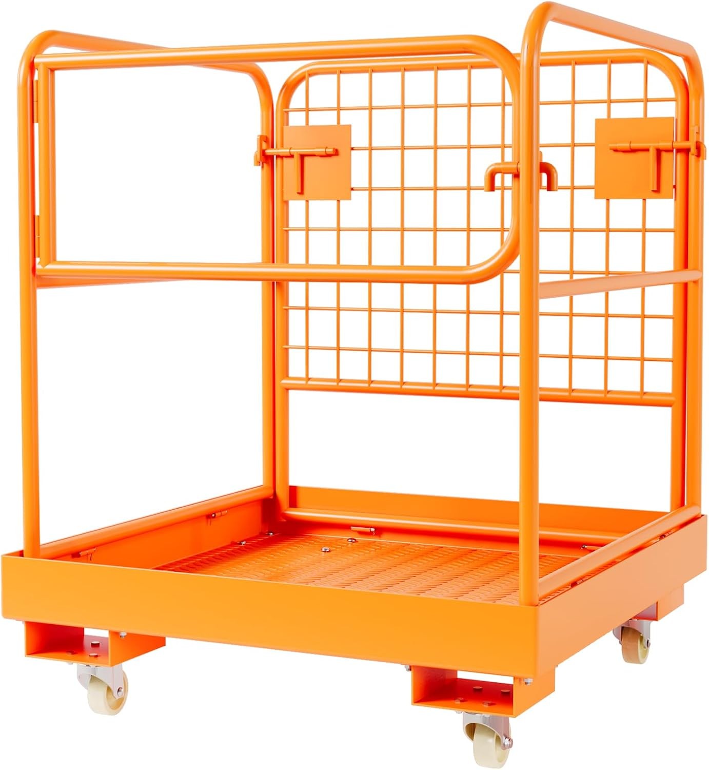 Collapsible 36"x36" Forklift Safety Cage 1-3 Person Work Platform Basket 1200LBS