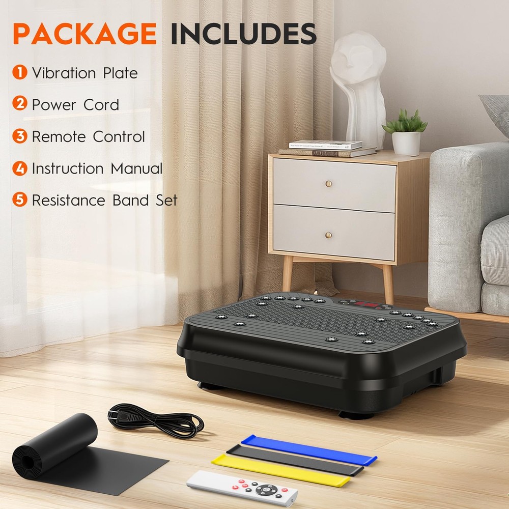 Vibration Plate Exercise Machine, Vibrating Plate for Lymphatic Drainage, 400...