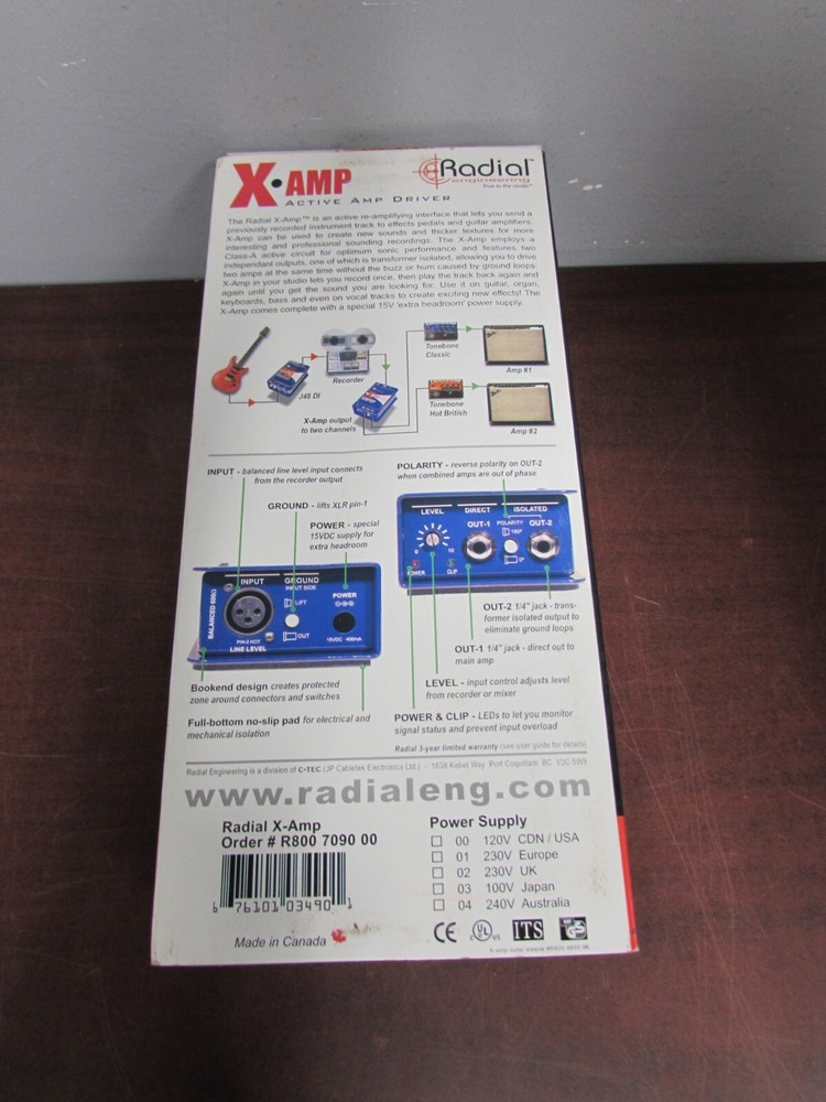 RADIAL X-AMP ACTIVE AMP DRIVE (22B)