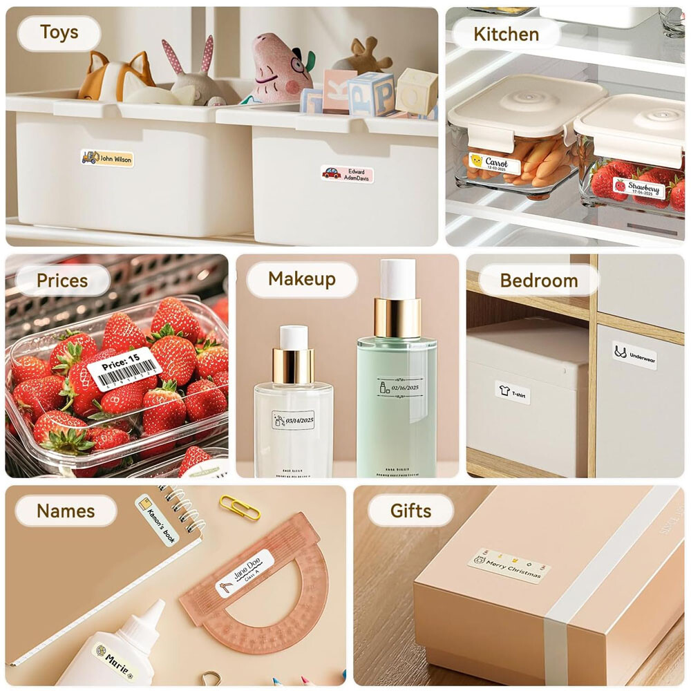 Label Maker Machine with Tape NIIMBOT D110 Label Maker Portable Bluetooth