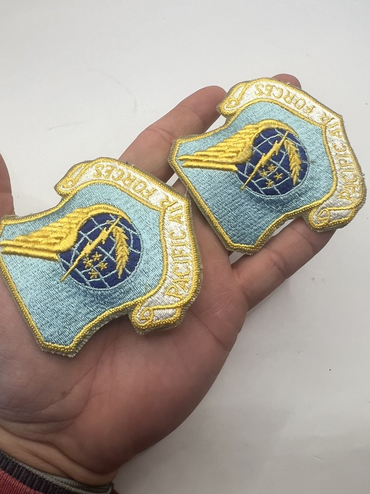 2 US Pacific Air Forces Command USAF Sleeve Patch PACAF Full Color Uniform