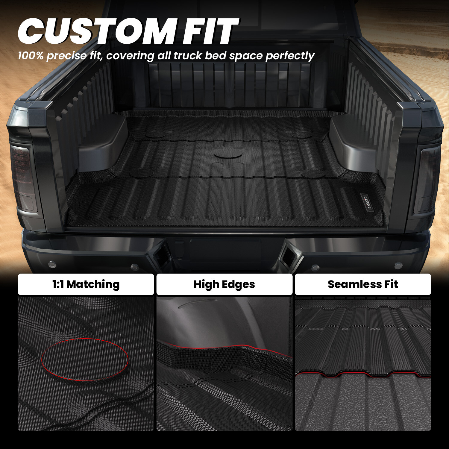 Truck Bed Mat for Dodge Ram 2500 3500 2002-2026 / Ram 1500 Classic 2019-2024