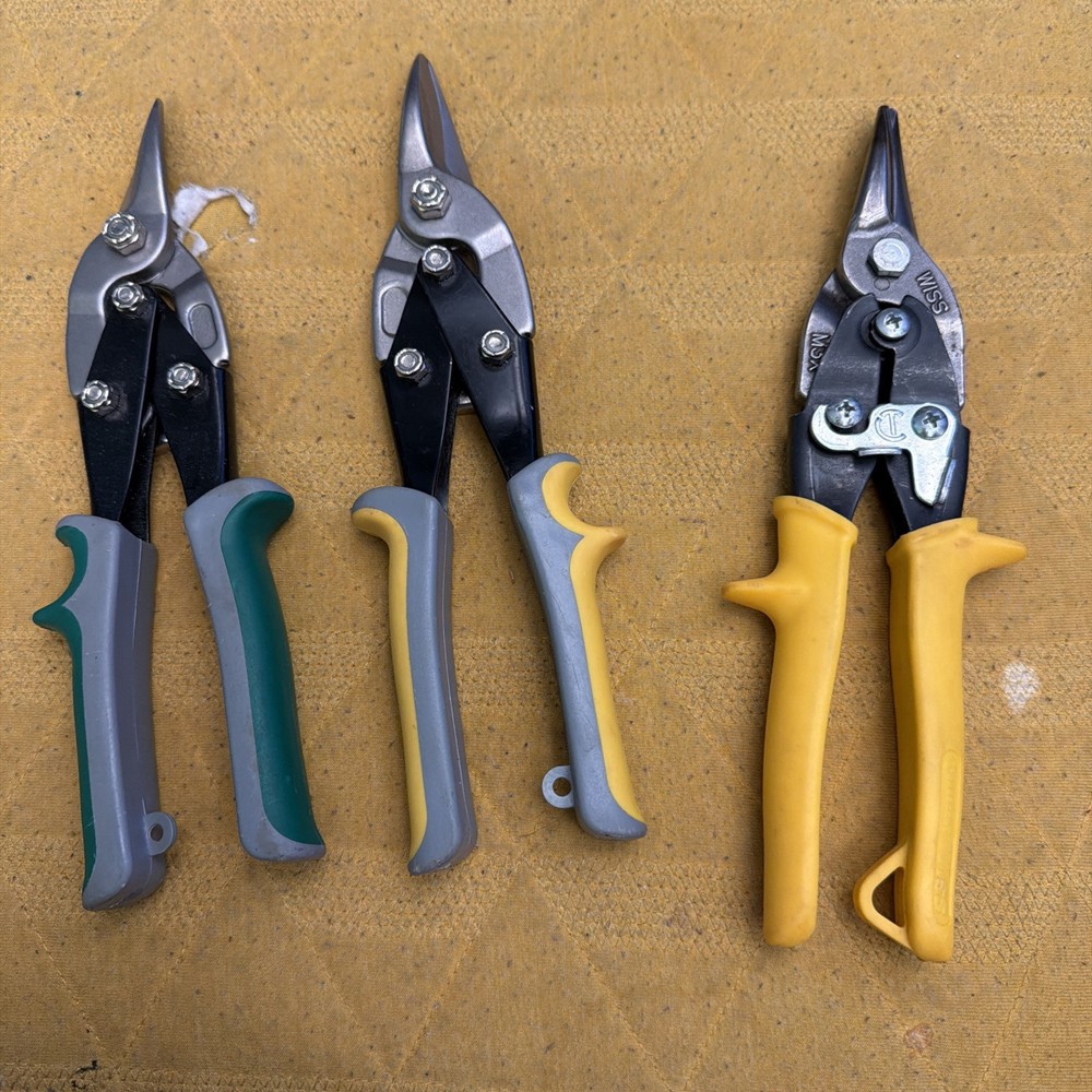 Tin Snips 3 Piece Set For Cutting