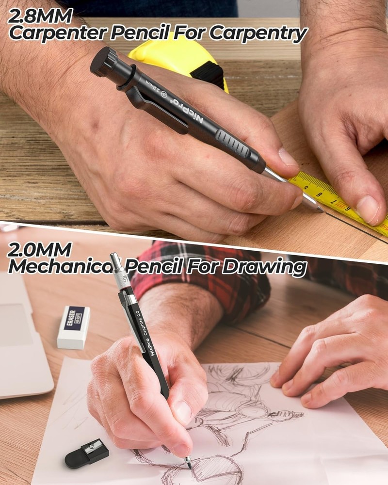 Complete Carpenter Pencils Set with Tools