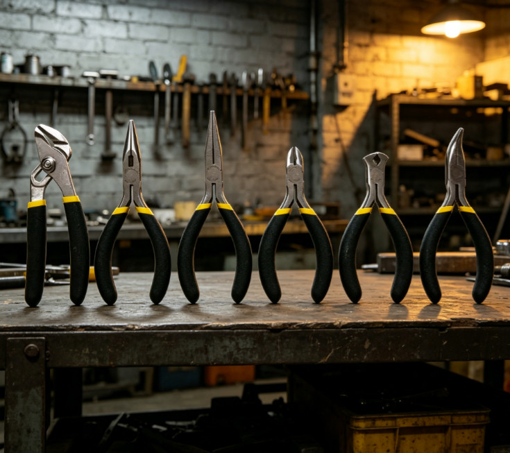 6-Piece Bi-Material Handle Mini Pliers Set