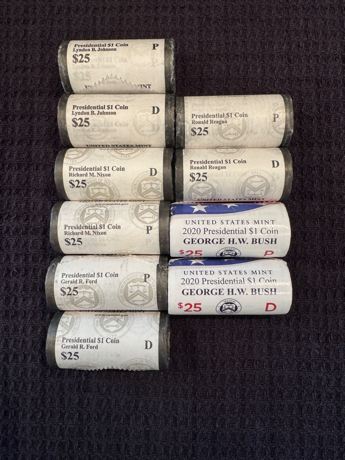 COMPLETE BU Presidential Dollar Set P&D - 80 BU Coins from US Mint Rolls