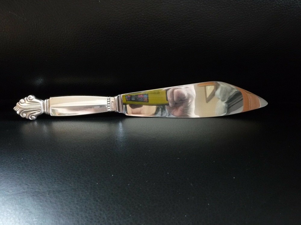Georg Jensen Silver Handled Acanthus Cake Knife