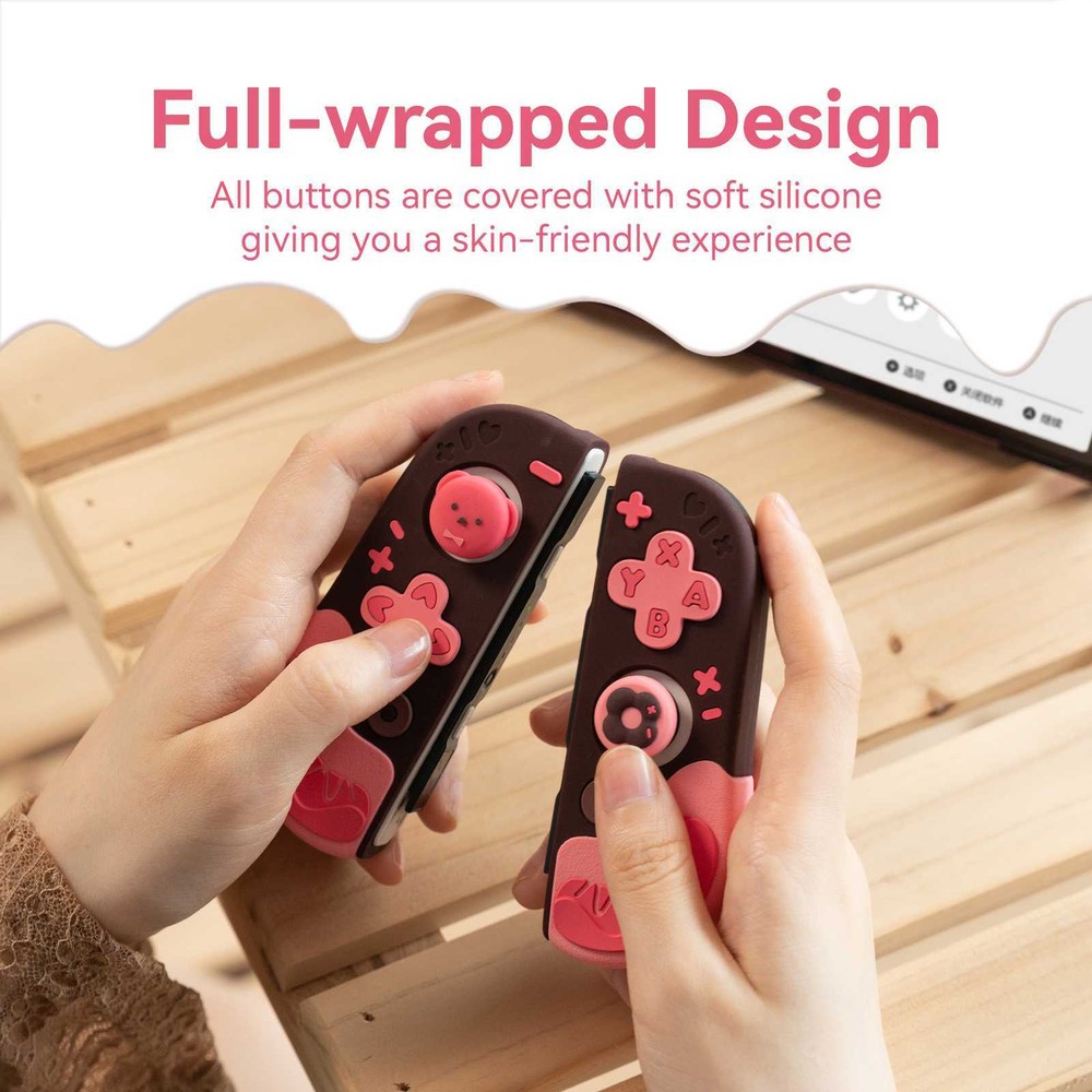 GeekShare Protective Case for Nintendo Switch/Switch OLED and JoyCon Cover Donut