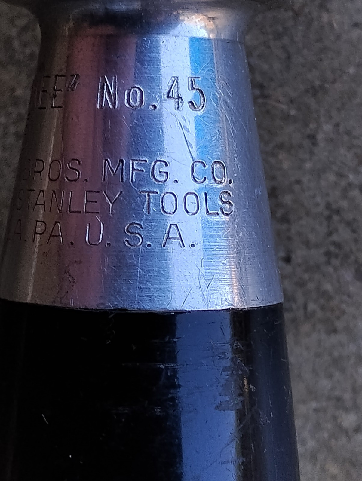 VINTAGE Stanley YANKEE NORTH BROS No. 45 PUSH DRILL W 4 Bits Made USA