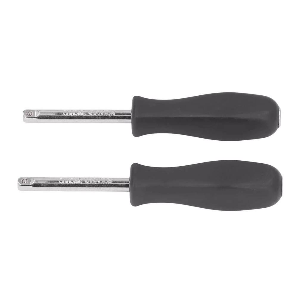 2 Piece CR-V Steel Drive Spinner Handle for 1/4" Square Socket Bits Extension
