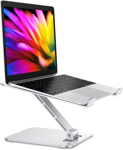 Foldable Laptop Stand, Height Adjustable Ergonomic Computer Stand for Silver