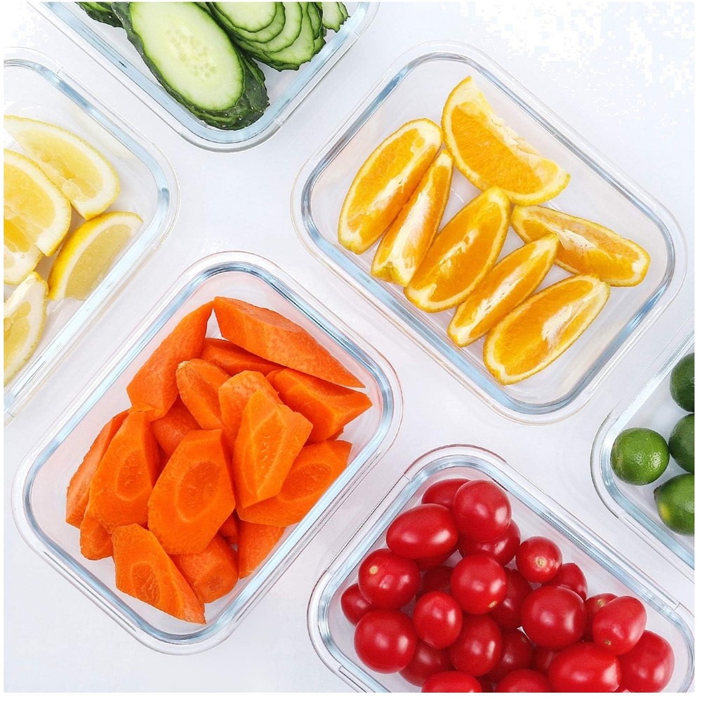 Glass Food Storage Containers - 10-Pack