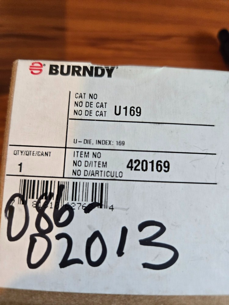 burndy u die set 4 DIFFERENT DIE SET