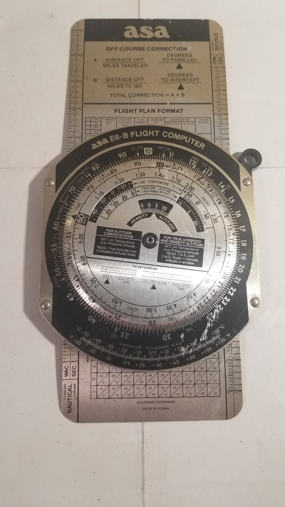 ASA E6B Metal Flight Computer For Off-Course Correction