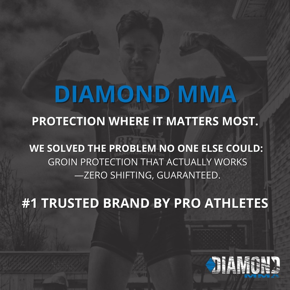 Diamond MMA Compression Shorts Jock Strap Athletic Cup Groin Protector System -