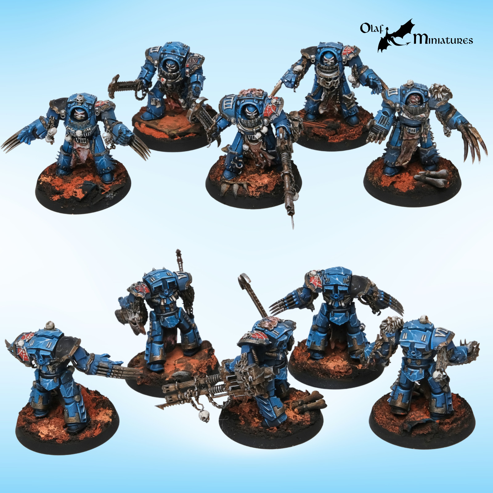 Horus Heresy Night Lords army 30k - highly converted, studio painted