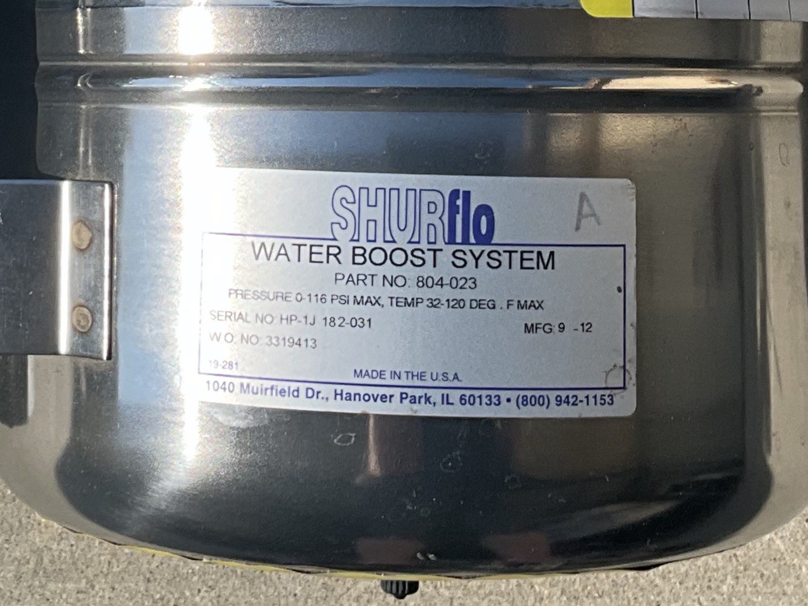 ( NEW) 2022 Shurflo 804-023 Water Boost System Fountain Drink Water booster B