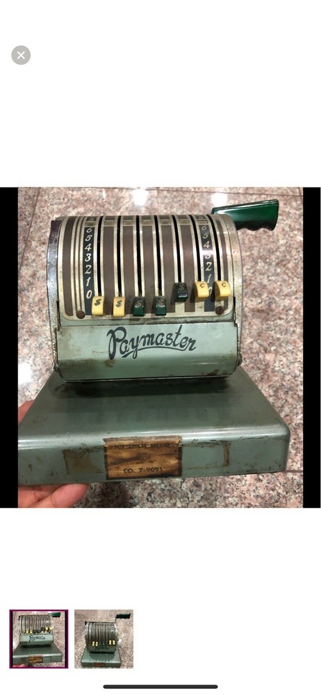 Vintage Antique PaymasterCheck Machine