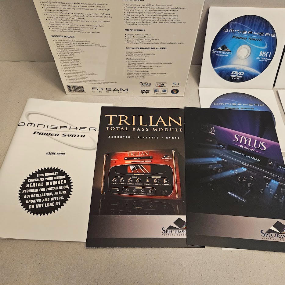 Spectrasonics Omnisphere Power Synth 1 Virtual Instruments Software PC 6 Discs