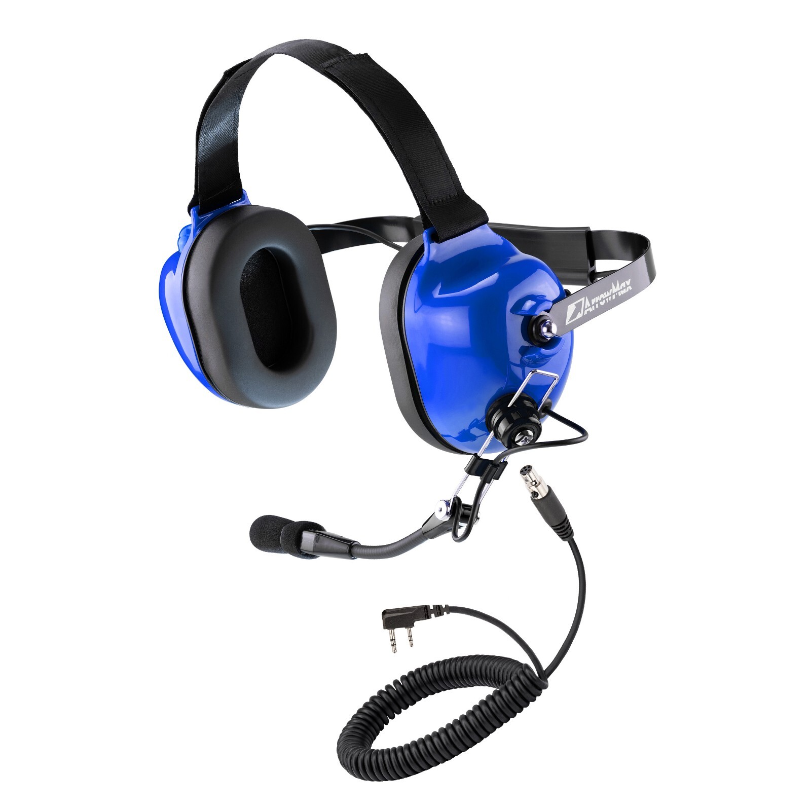 23dB Noise Reduction Racing Headphone Blue for Kenwood 2-Pin BaoFeng BTECH Radio