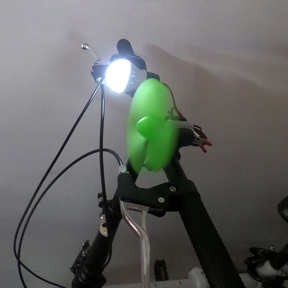 Mini Wind Turbine Motor Blade W/Bulb DIY Kit Power Alternative Energy Generator#