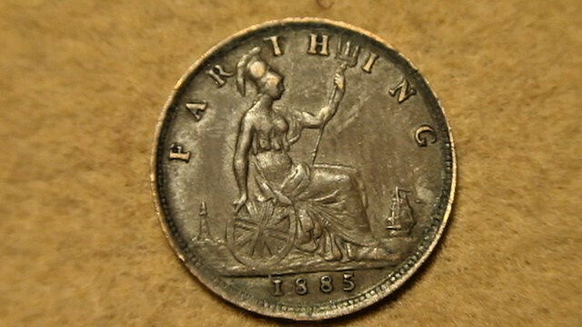 1885 Great Britain Farthing KM# 753