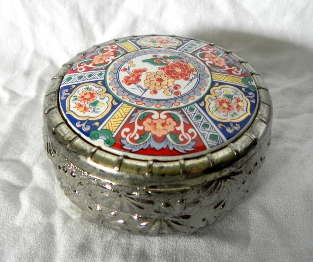 FB Rogers JEWELRY TRINKET BOX Silver Plate With Red Felt Lining
