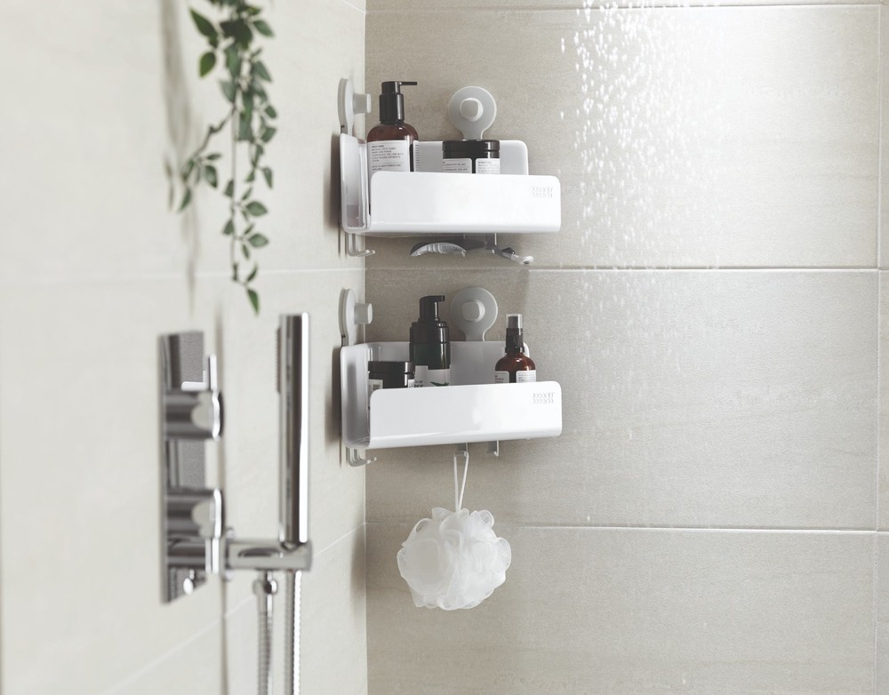 EasyStore 2-piece Corner Shower Caddy Set