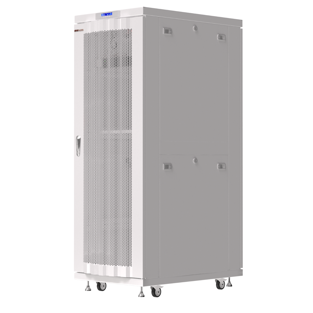 Sysracks 32U 35'' Deep IT Network Data Server Rack Cabinet Gray Mesh Vented Door