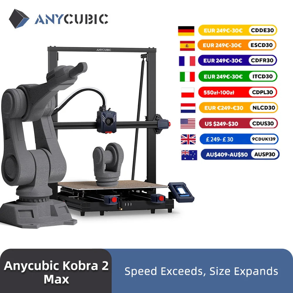 2 MAX FDM Large Format 3D Printer Build Size with 500mm/s Maximum Print Speed