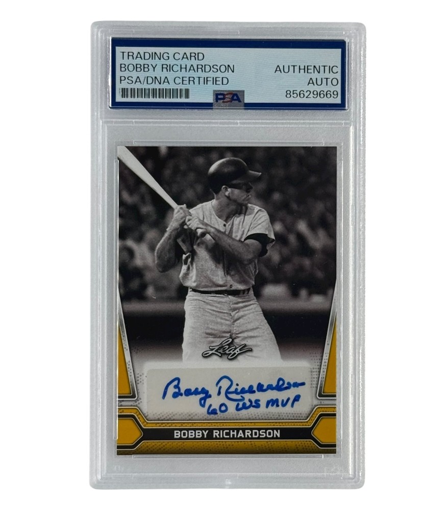 Bobby Richardson Autographed 2021 Leaf Card #BA-BR1 PSA Authenticated