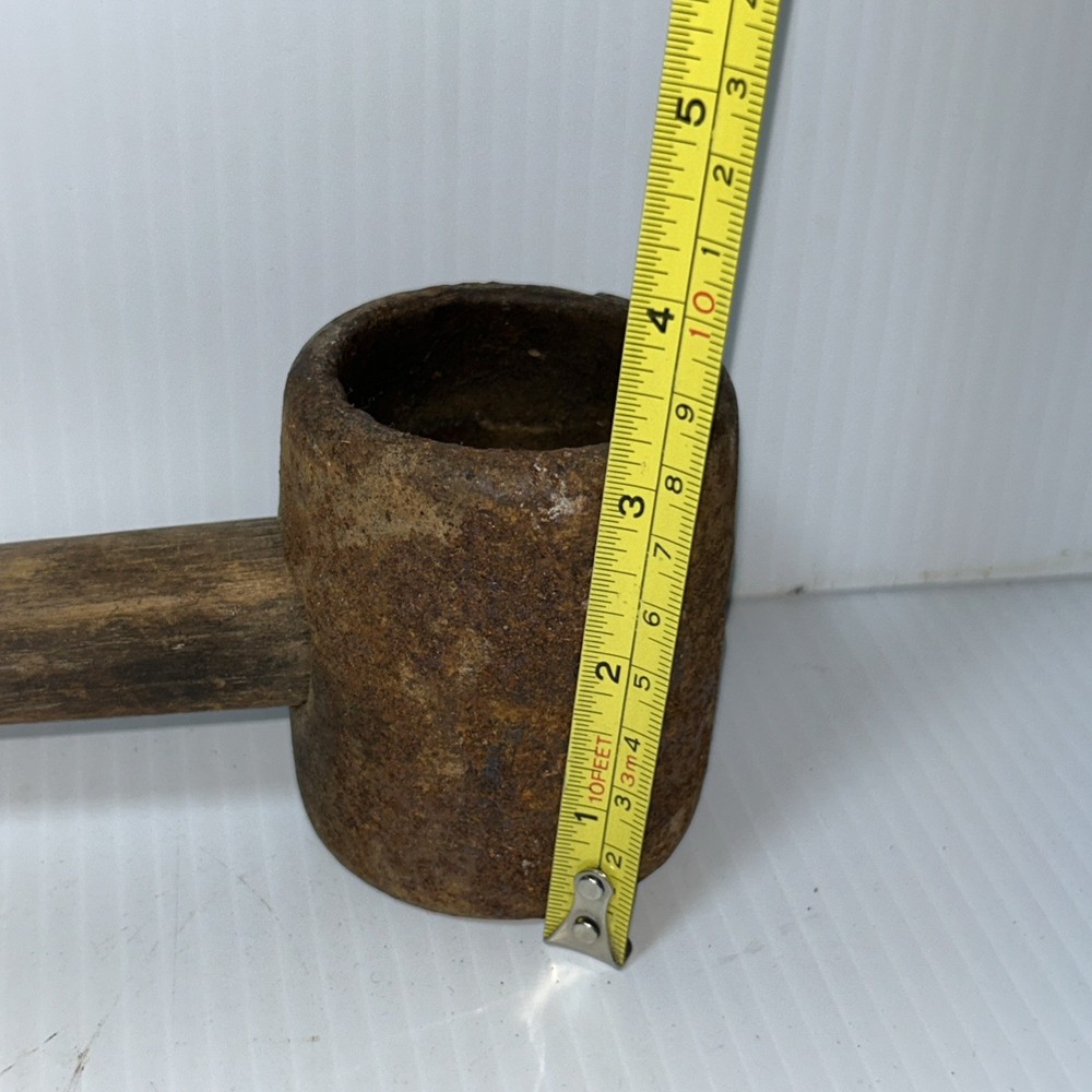 Antique Blacksmith Forming Hammer Concave Face Primitive Forging Tool Mallet