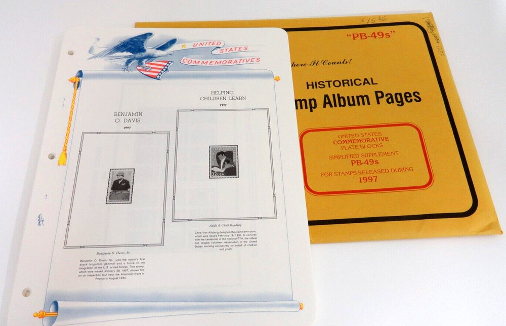 White Ace 1997 U.S. Commemorative Plate Blocks Simplified Supplement PB-49s NOS