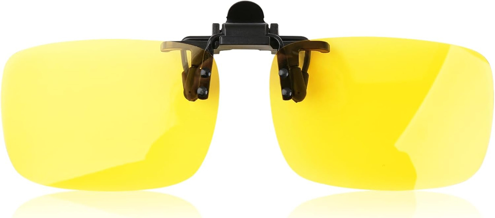 Clip on Polarized Night Vision Driving Glasses Flip up UV400 Wear Over Eyeglasse