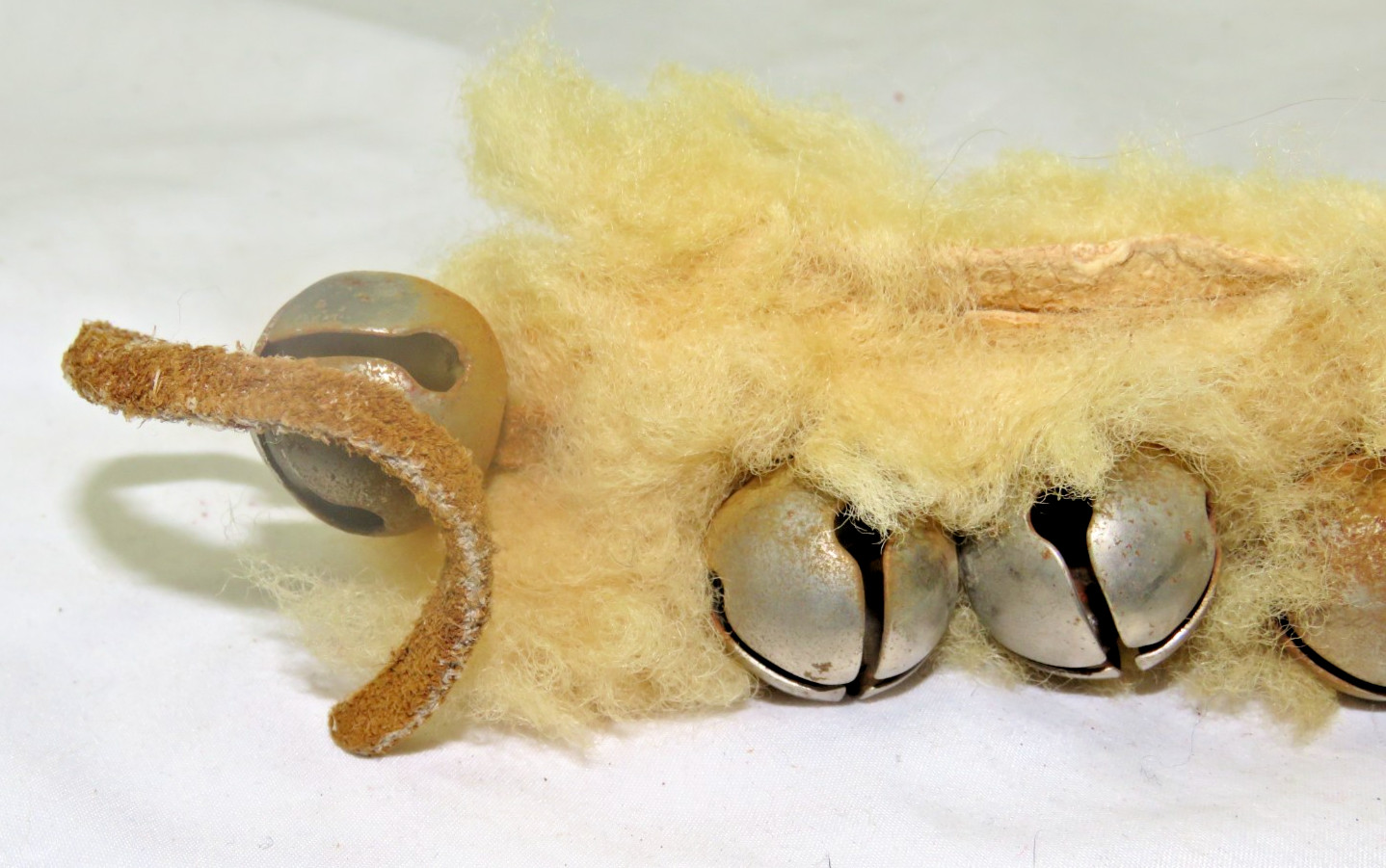 Vintage Mid-Century Sheepskin Lined "Cherokee Indian" Dance Bells NICE