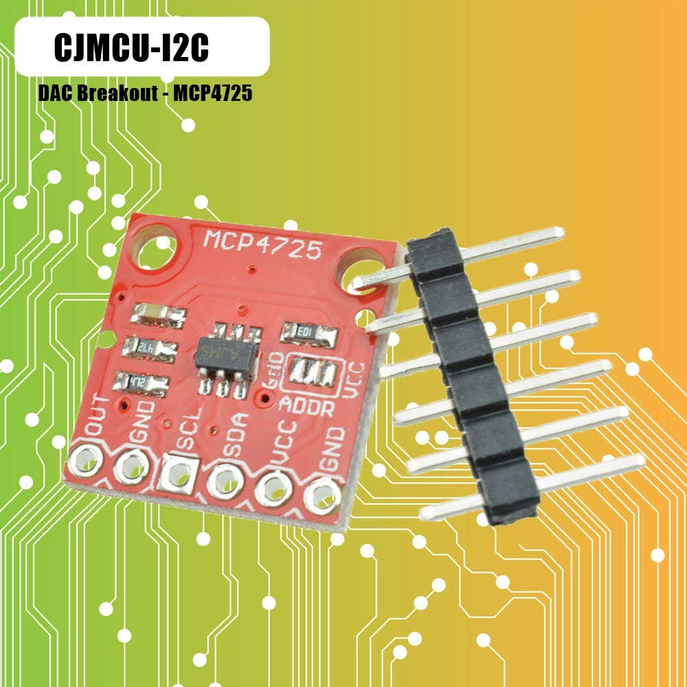 Comidox 4PCS MCP4725 Breakout Module I2C DAC 12Bit Development Board 2.7V red