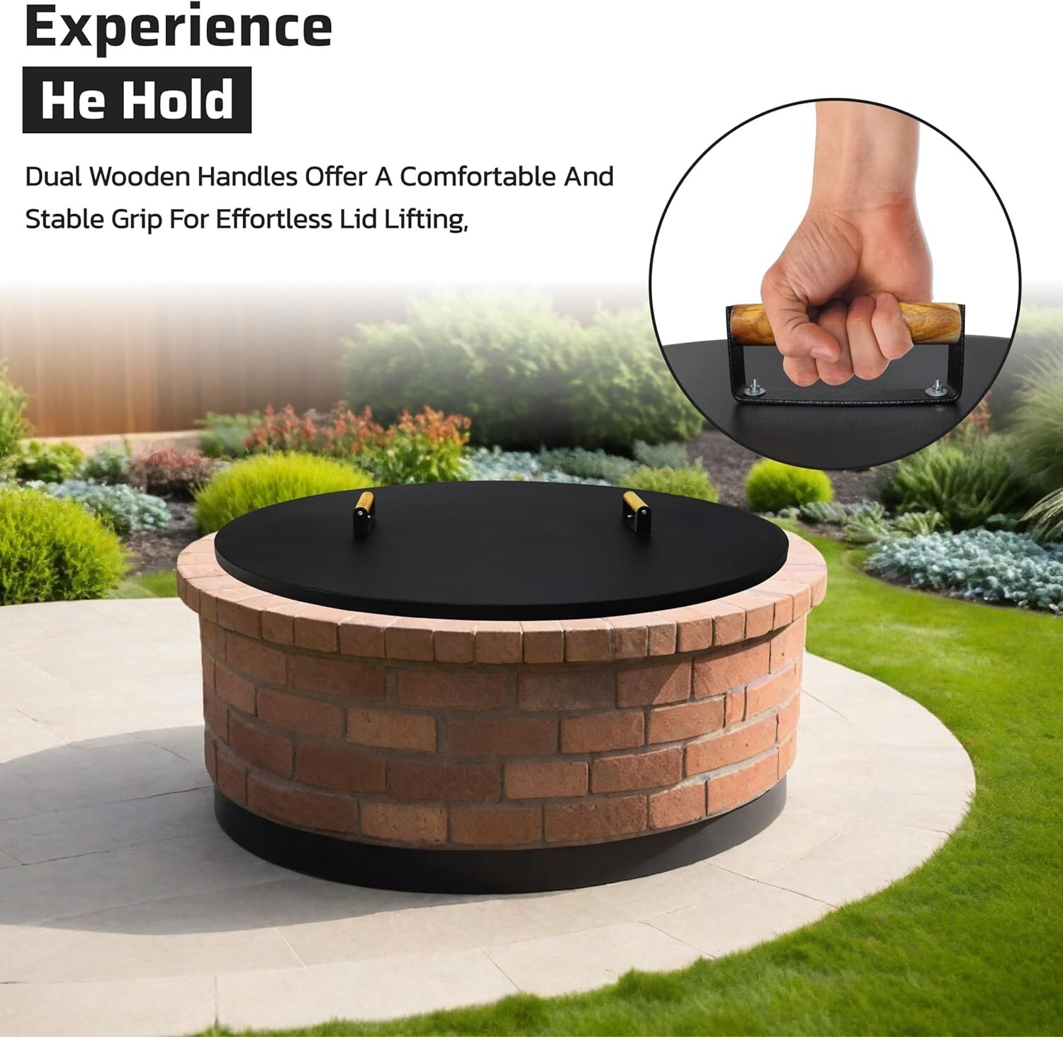 FEBTECH Fire Pit Shield 38 Inch - Compatible with Fire Pits Diameter Up to 36"