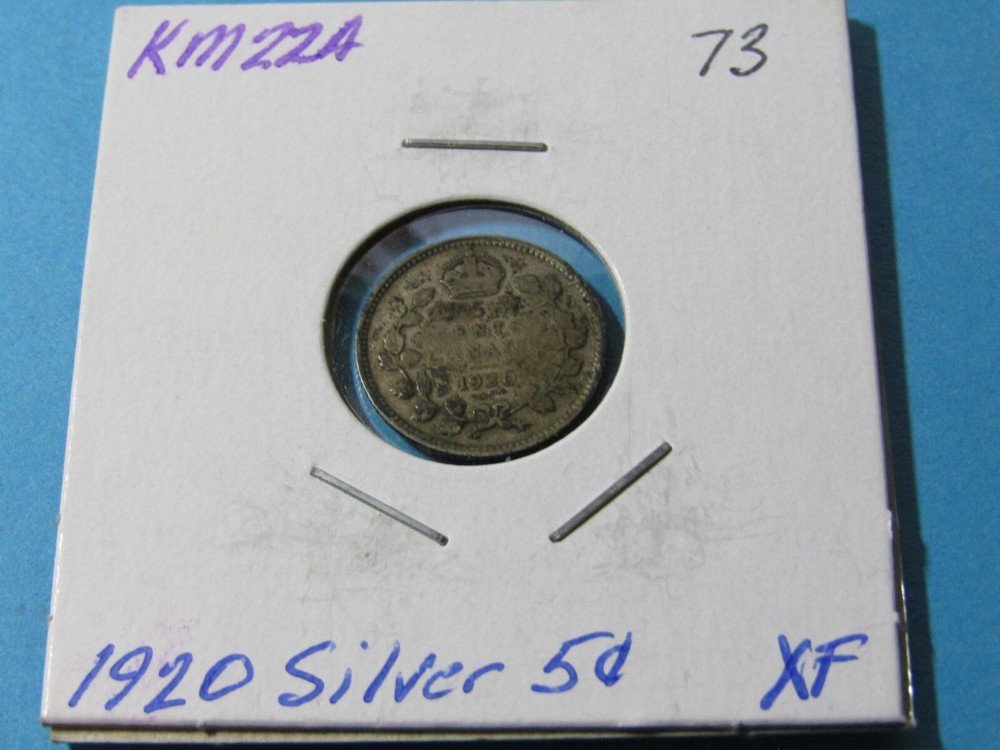 1920 Canada 5 Cents #73 KM#224 - XF