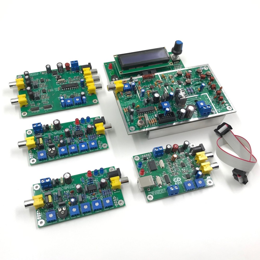 Stereo FM Broadcasting Kit, PLL FM Transmitter, RDS + Stereo Encoder, FM Limiter