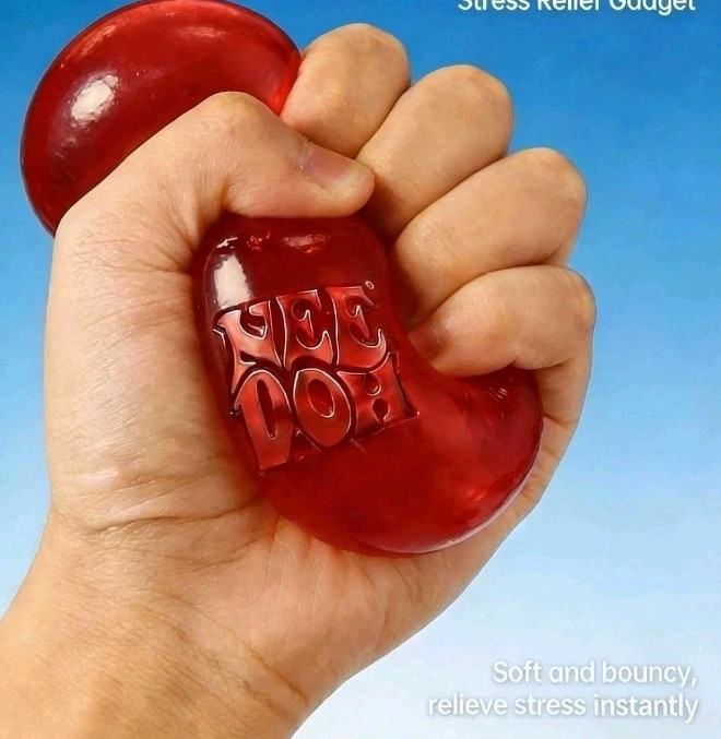 Dr Pepper NeeDoh Nice Cube Soft Squeeze Ball Stress Relief, Red
