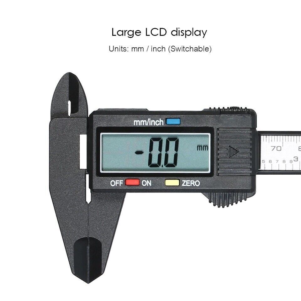 Digital Caliper 6" 150mm Micrometer LCD Gauge Vernier Electronic Measuring Ruler