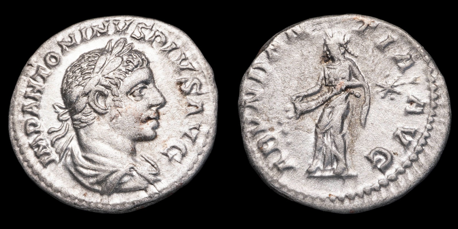 Elagabalus Denarius - ABVNDANTIA AVG - 19 mm / 3,10 gr