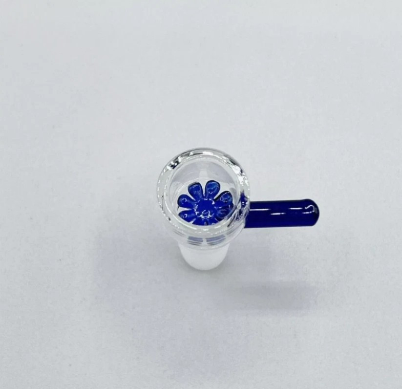 2P 14mm Male Glass Slide Bowl With Snowflake Screen Head Piece For Glass Bong*=*
