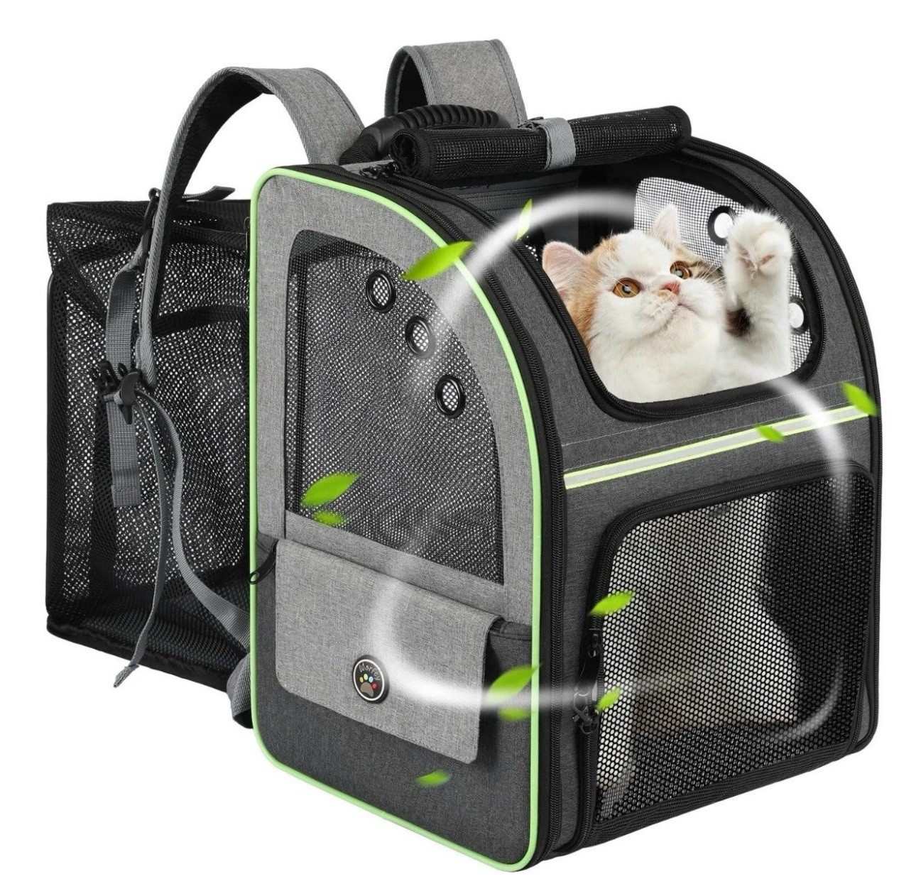 Cat Carrier Backpack, Large Cat Backpack Carrier Soft, Expandable Airline App...