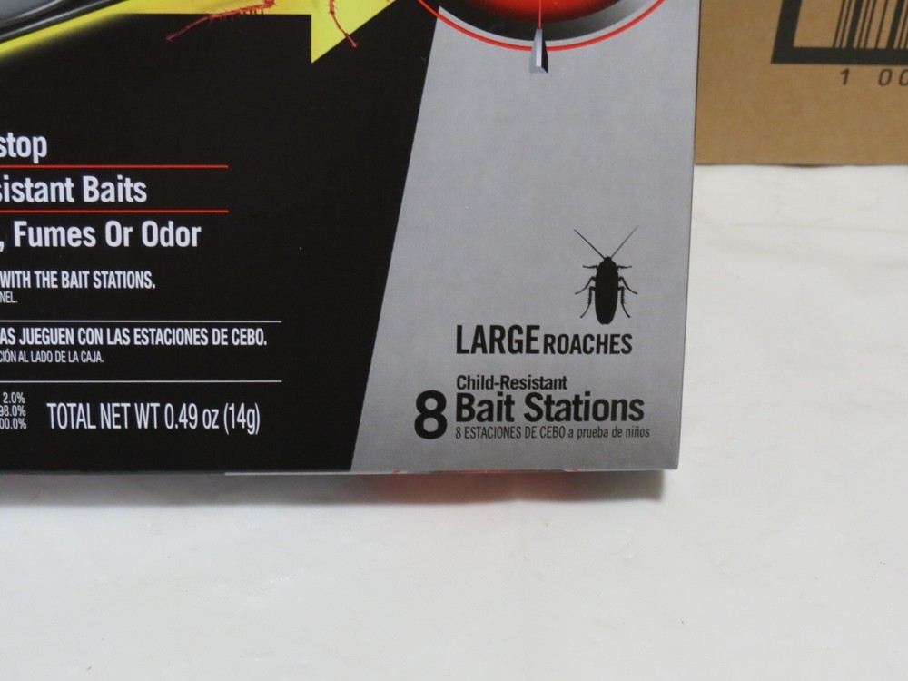 Combat Roach Killing Bait for Large Roaches, Package Includes 8 Stations 12 Pack
