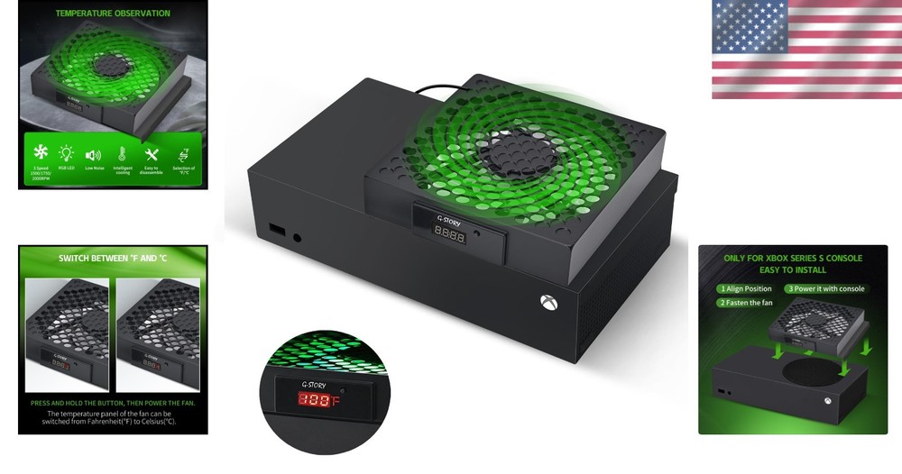 Automatic Temperature-Controlled Fan for Xbox Series S